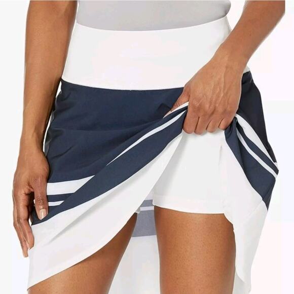 NWT Puma PWRSHAPE Colorblock Skort Size L White Navy Activewear Athletic Skirt - Picture 2 of 16